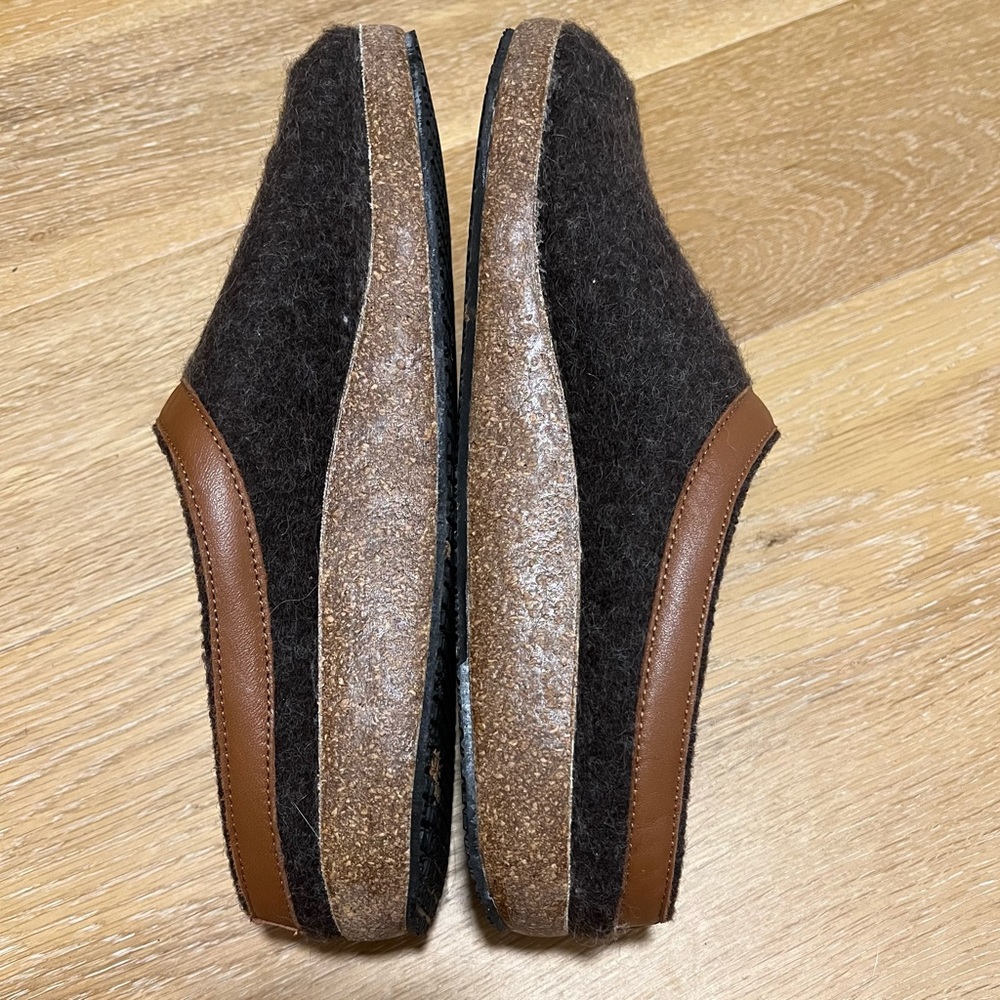 Women’s Geisswein Chamereau Gray Wool Felt Slipper Clogs Size 39 EU US Size 8 - Picture 3 of 8